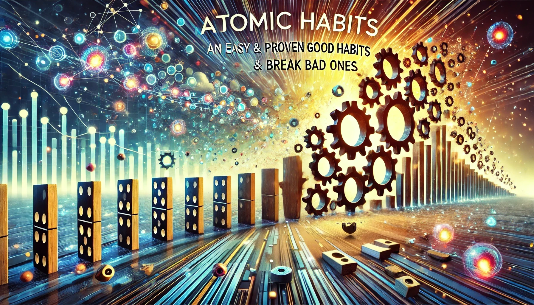 Visual representation of habit formation inspired by Atomic Habits book principles.