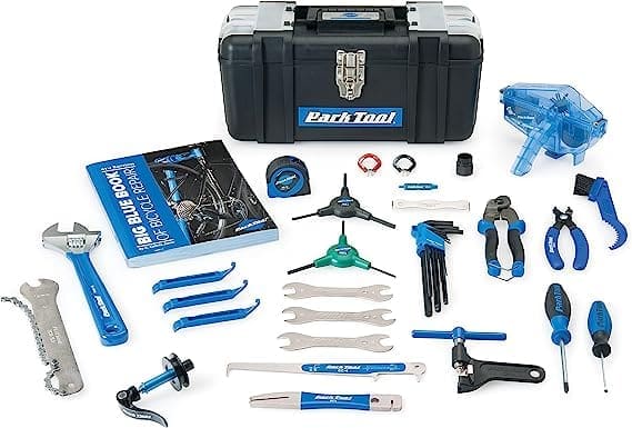 Alt text: Park Tool AK-5 Advanced Mechanic Tool Kit - an all-in-one, comprehensive set of high-quality tools designed to help mountain bikers maintain their bikes for optimal performance and safety.