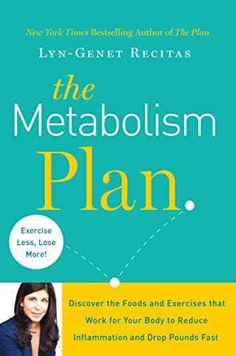 Cover image of the book 'The Metabolism Plan: Discover the Foods and Exercises that Work for Your Body to Reduce Inflammation and Drop Pounds Fast' by Lyn-Genet Recitas, an essential guide to understanding and boosting metabolism through diet and exercise.