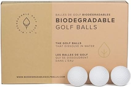 Pack of 24 biodegradable golf balls that are water-soluble and dissolve in water, featured product in the blog post about the future of sustainable golfing.