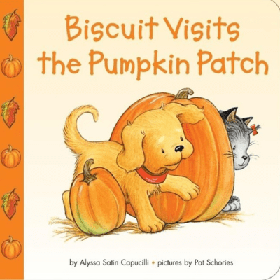 Biscuit the puppy explores a pumpkin patch in this charming fall and Halloween book for kids, making it perfect for autumn adventures and festive reading.