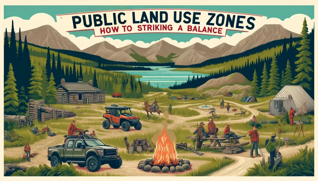 A scenic landscape in Public Land Use Zones Alberta with diverse outdoor activities and conservation efforts.