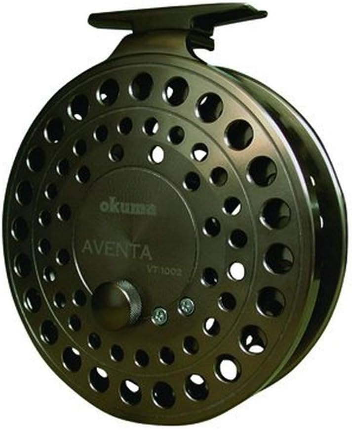 Close-up of the Okuma Aventa Float Reel, showcasing its sleek design and durable construction.